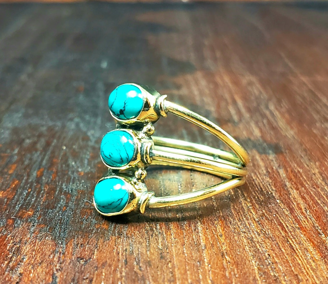 Turquoise Trinity Ring