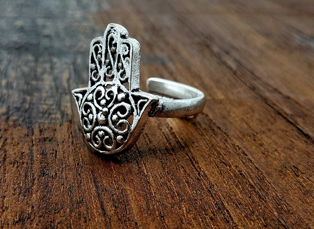 Adjustable Hamsa Ring
