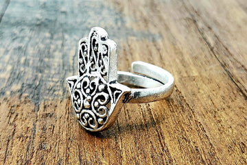Adjustable Hamsa Ring