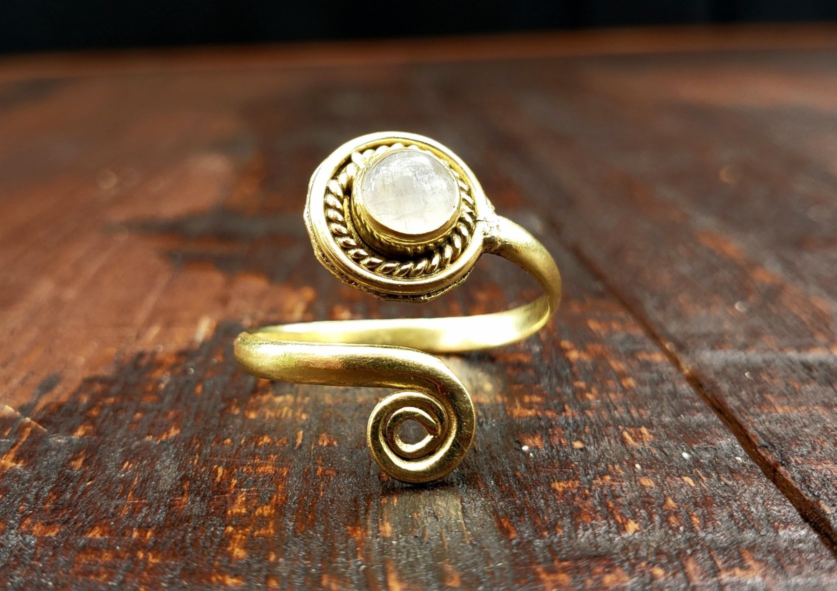 Adjustable Moonstone Ring
