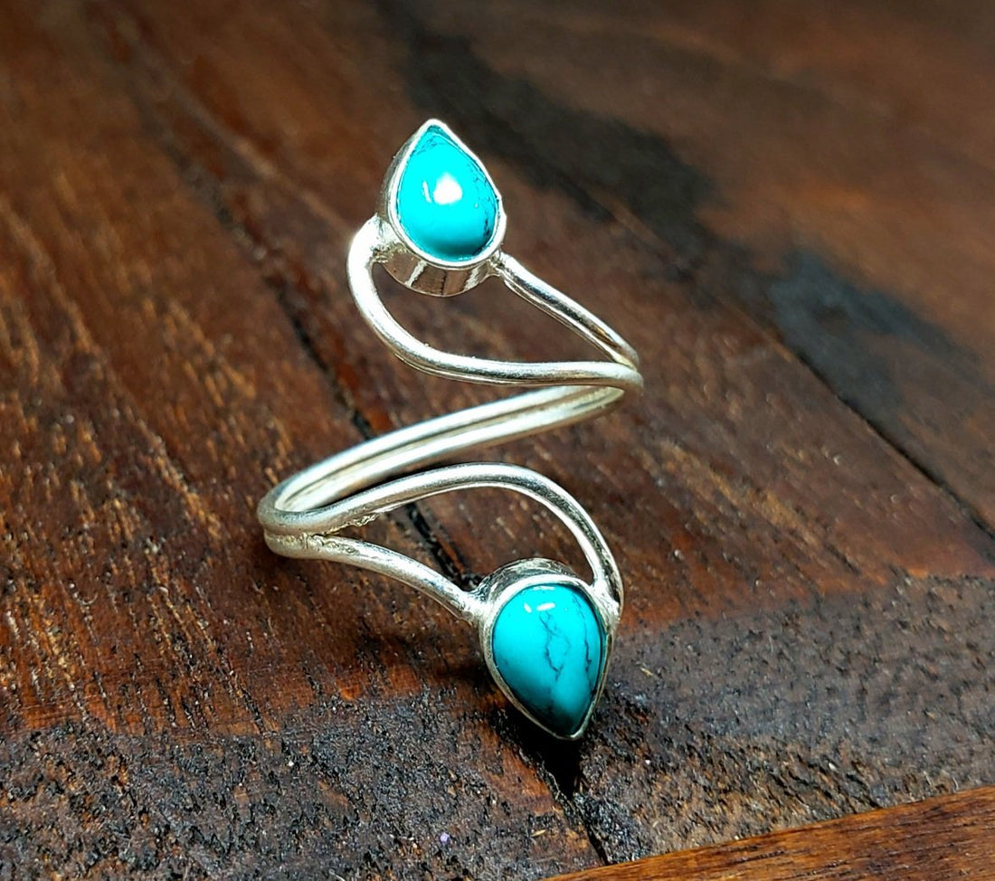 Adjustable Turquoise Vortex Ring