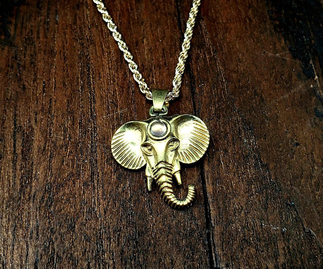 Amethyst Elephant Necklace