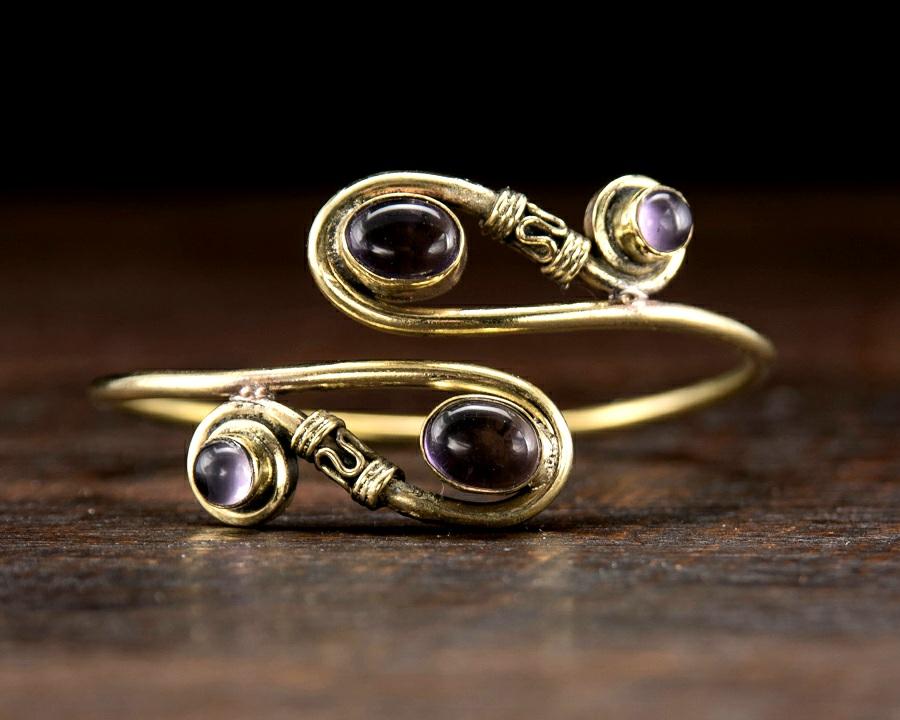 Amethyst Scroll Bracelet