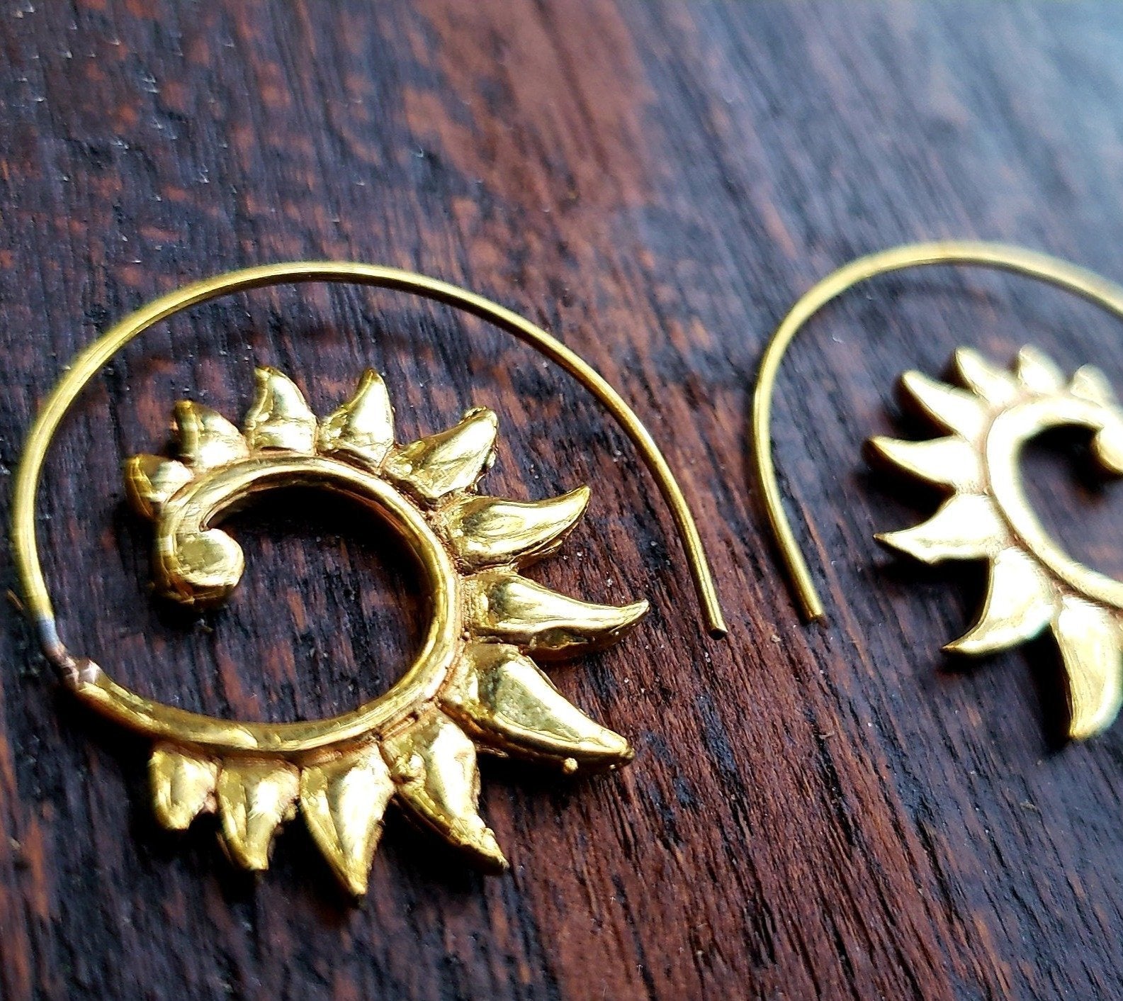 Ancient Dance Spiral Earrings