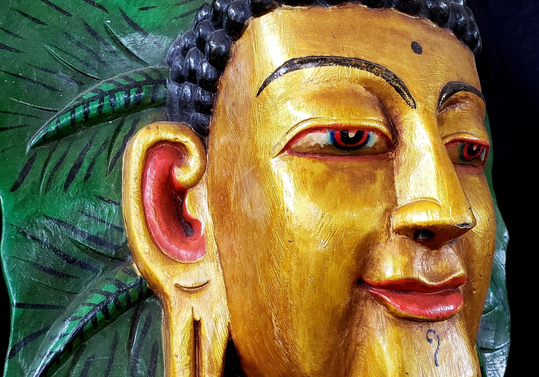 Carved Tibetan Buddha Mask