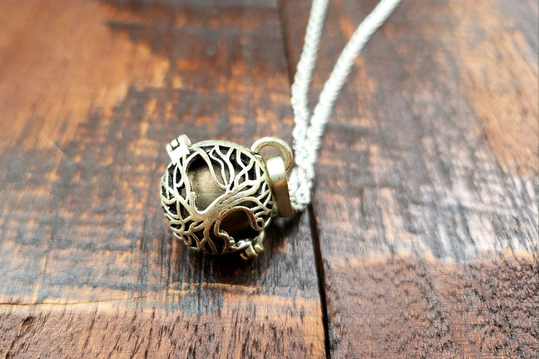 Celtic Tree of Life Harmony Bell Cage Pendant