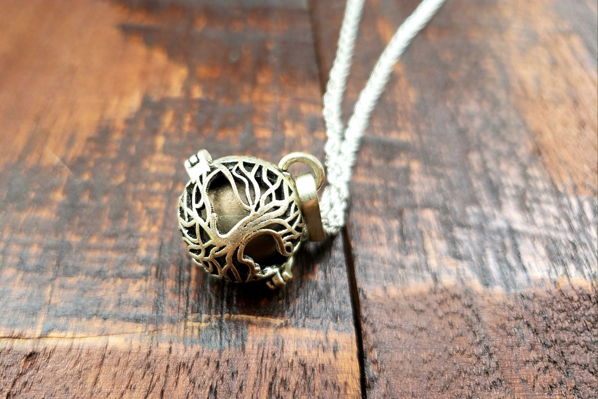 Celtic Tree of Life Harmony Bell Cage Pendant
