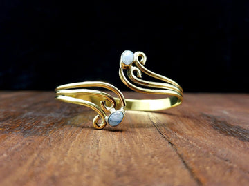 Cloud Bracelet with Moonstone