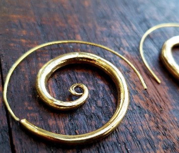 Simple Threader Spiral Earrings