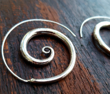Simple Threader Spiral Earrings