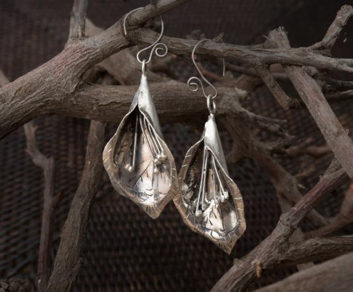 Silver Lily Earrings