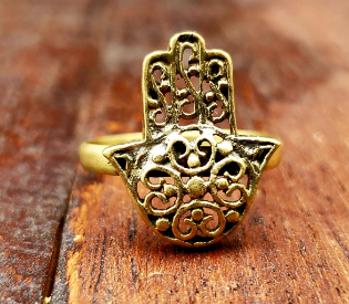 Adjustable Hamsa Ring