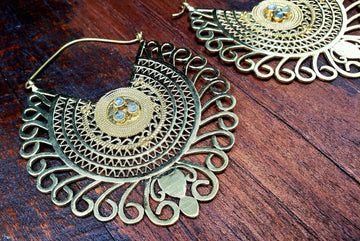 Gold Empress Labradorite Earrings