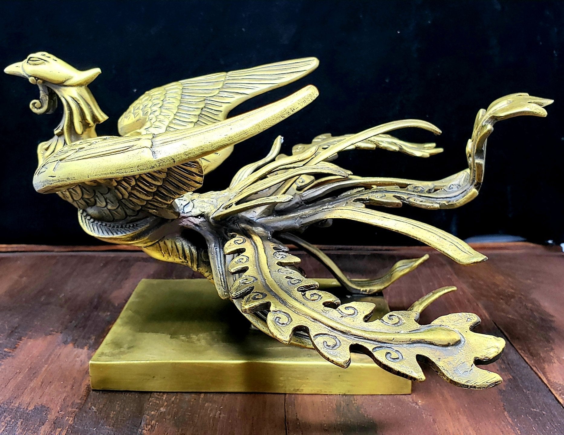 Golden Phoenix Statue