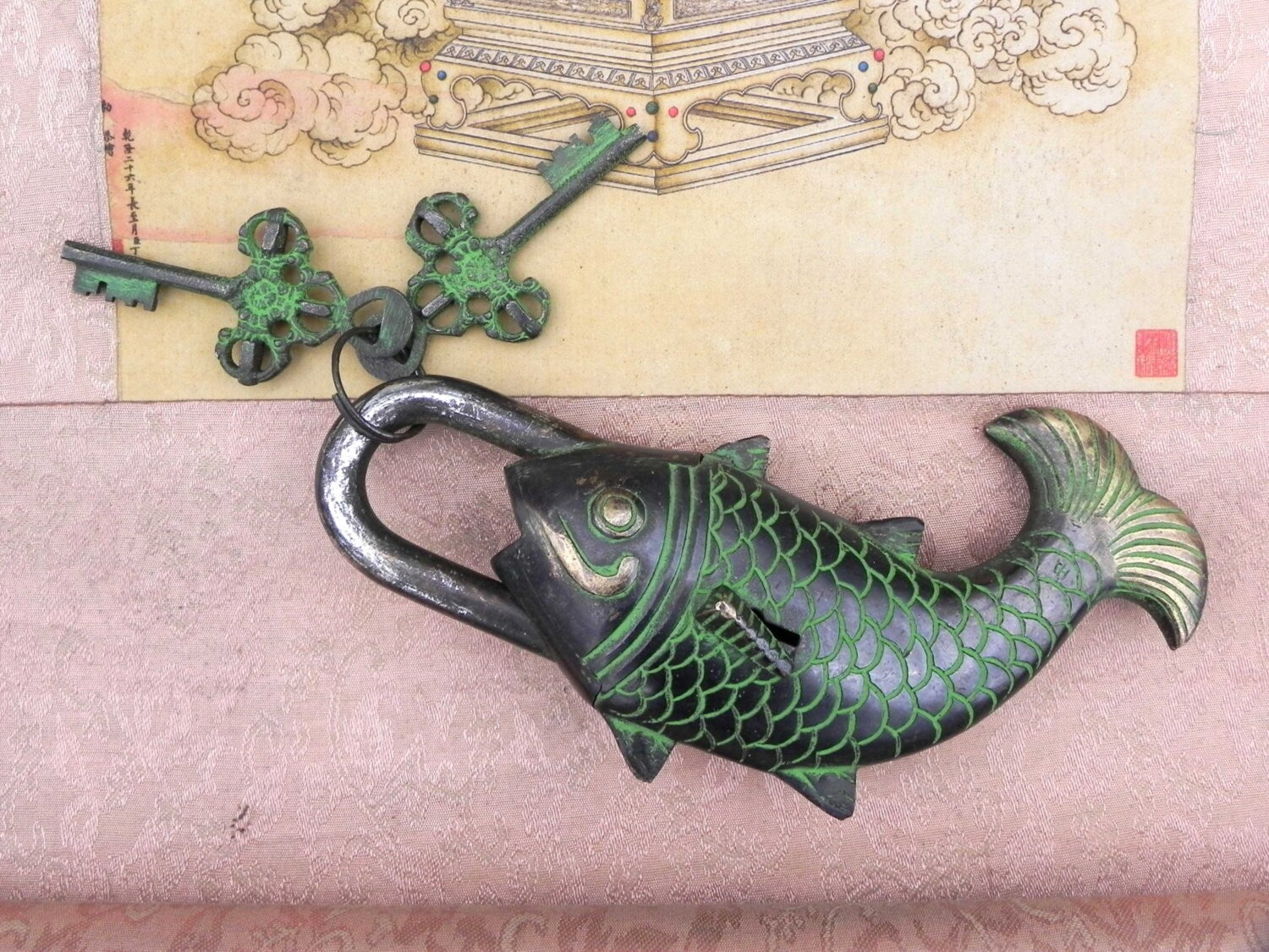 Fish Temple Lock Home Decor hardware accessories