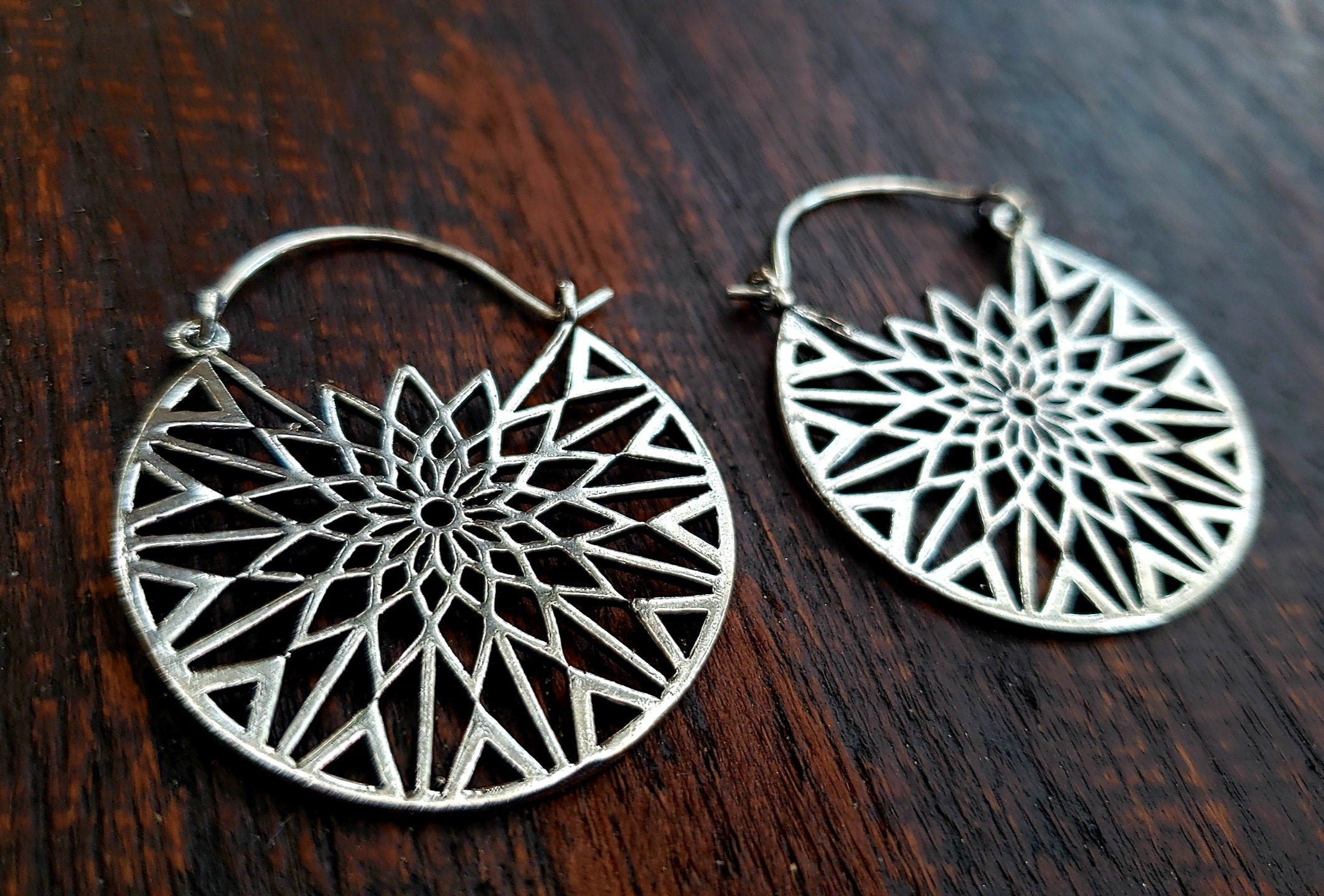 Silver Galactic Starburst Earrings