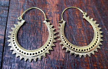 Gold Moondance Hoop Earrings
