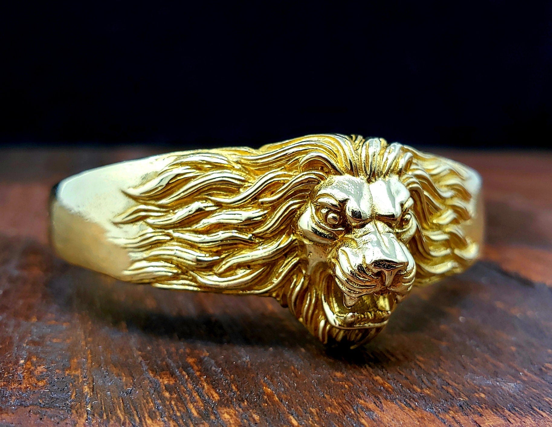 Adjustable Gold Lion Bracelet