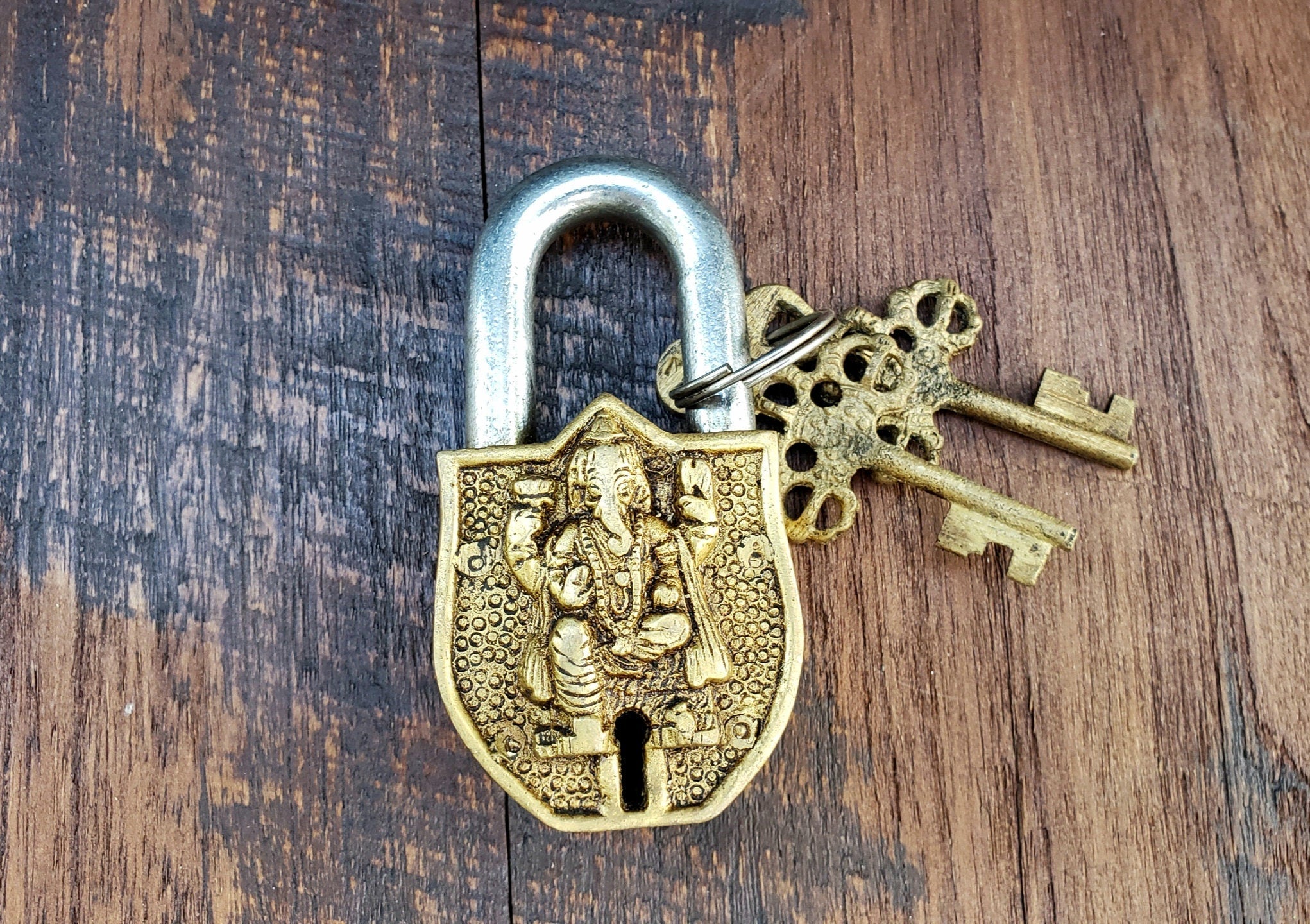 Small Gold Ganesh Temple Lock Home Decor hardware accessories