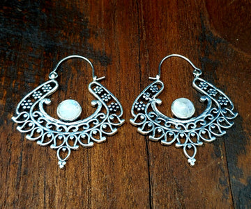 Silver Turquoise Bohemian Earrings