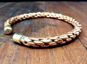 Woven Copper Bracelet for men or women