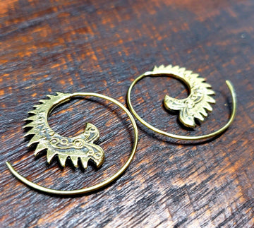 Prehistoric Gold Loop Earrings