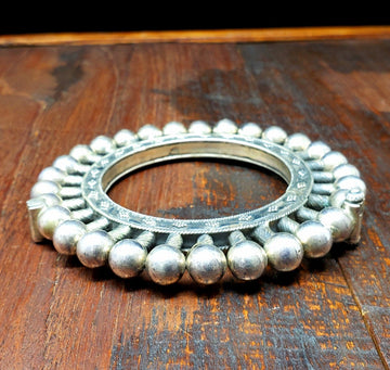 Antique Sterling Silver Rajasthani Indian Ceremonial Cuff