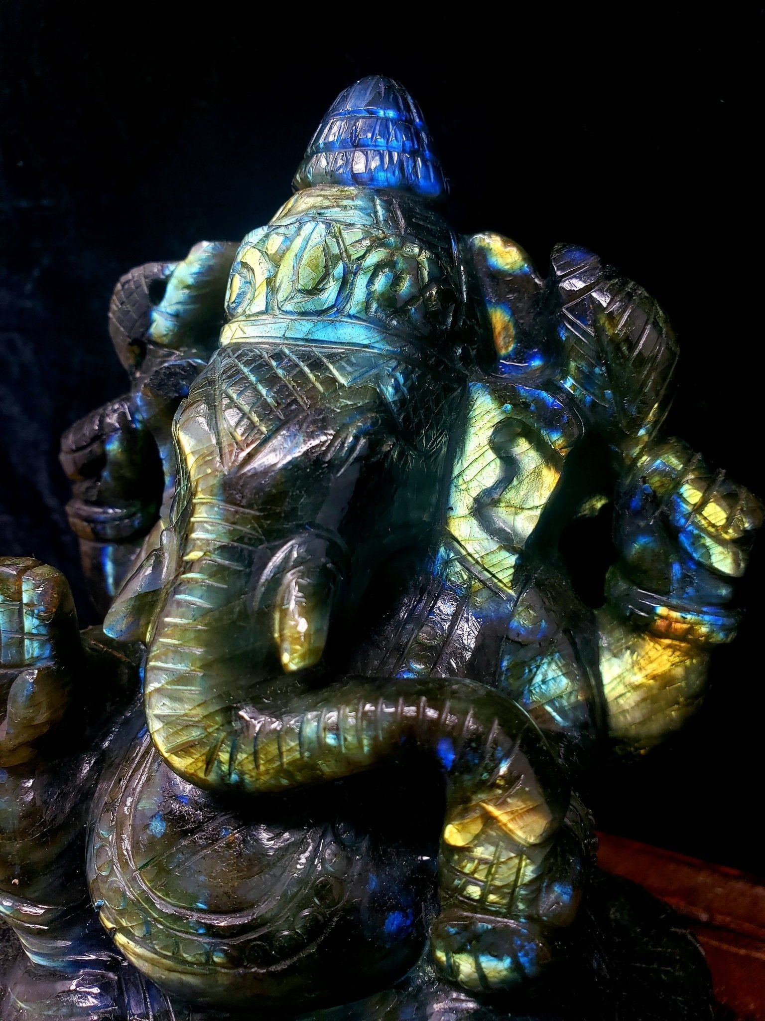 Labradorite Ganesh Carving