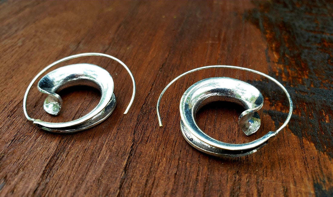 Simple Threader Spiral Earrings