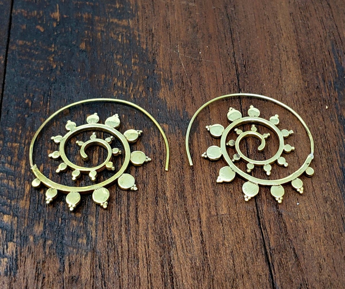 Spiral Vine Threader Earrings
