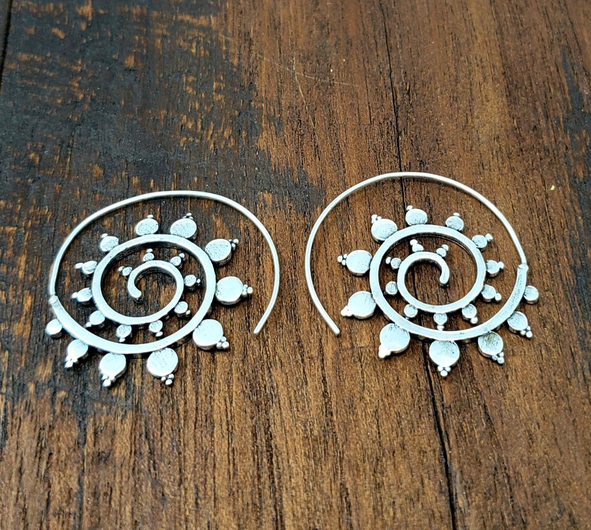 Spiral Vine Threader Earrings