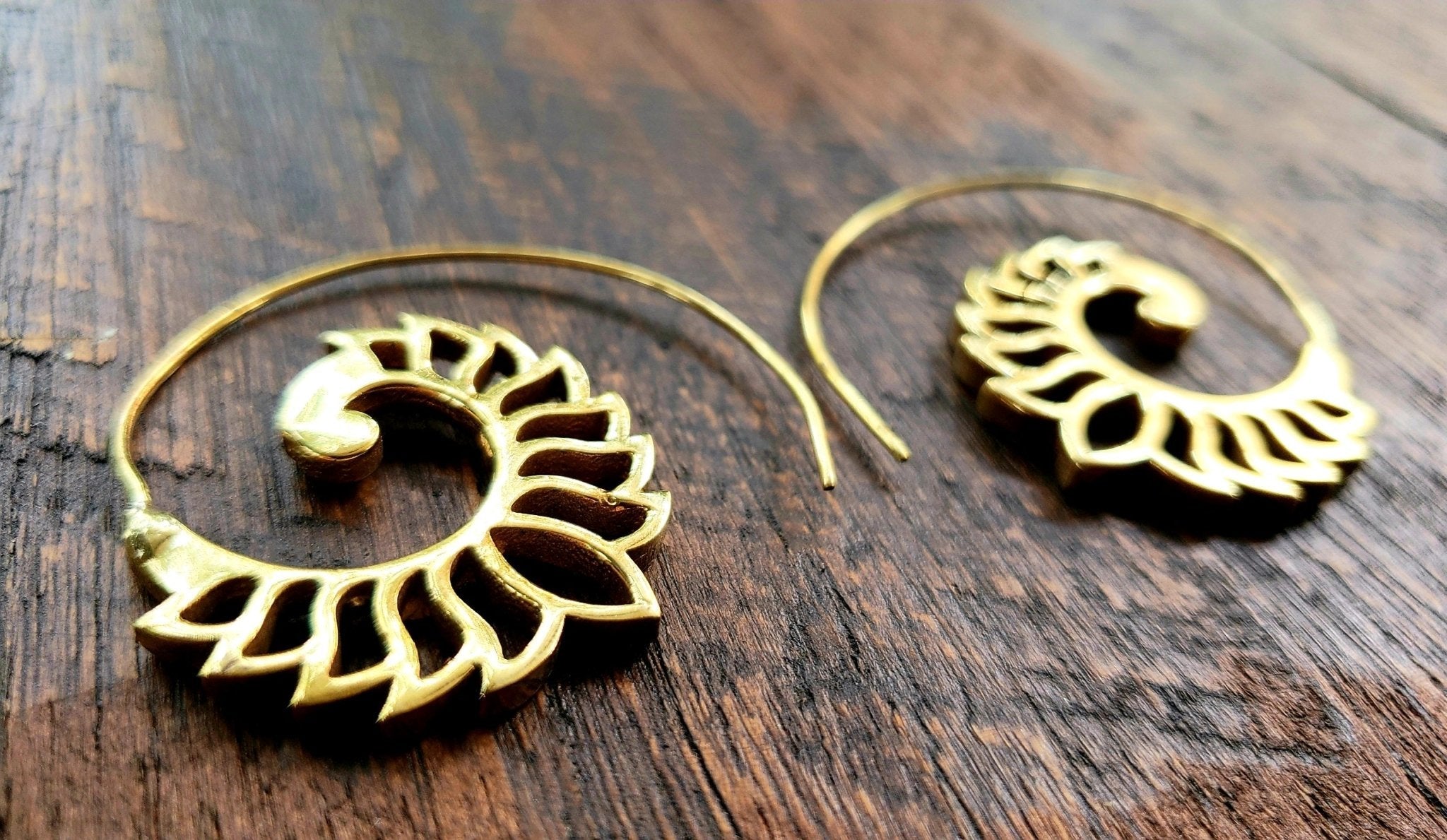 Spiral Wing Threader Earrings