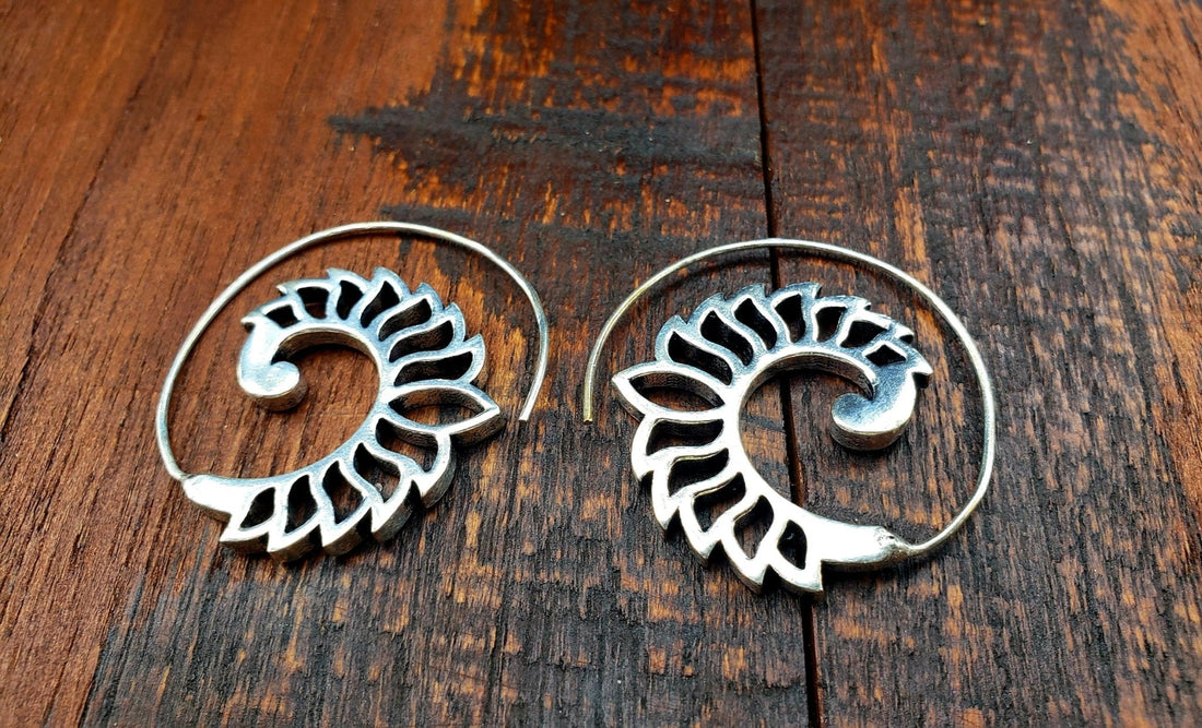 Spiral Wing Threader Earrings