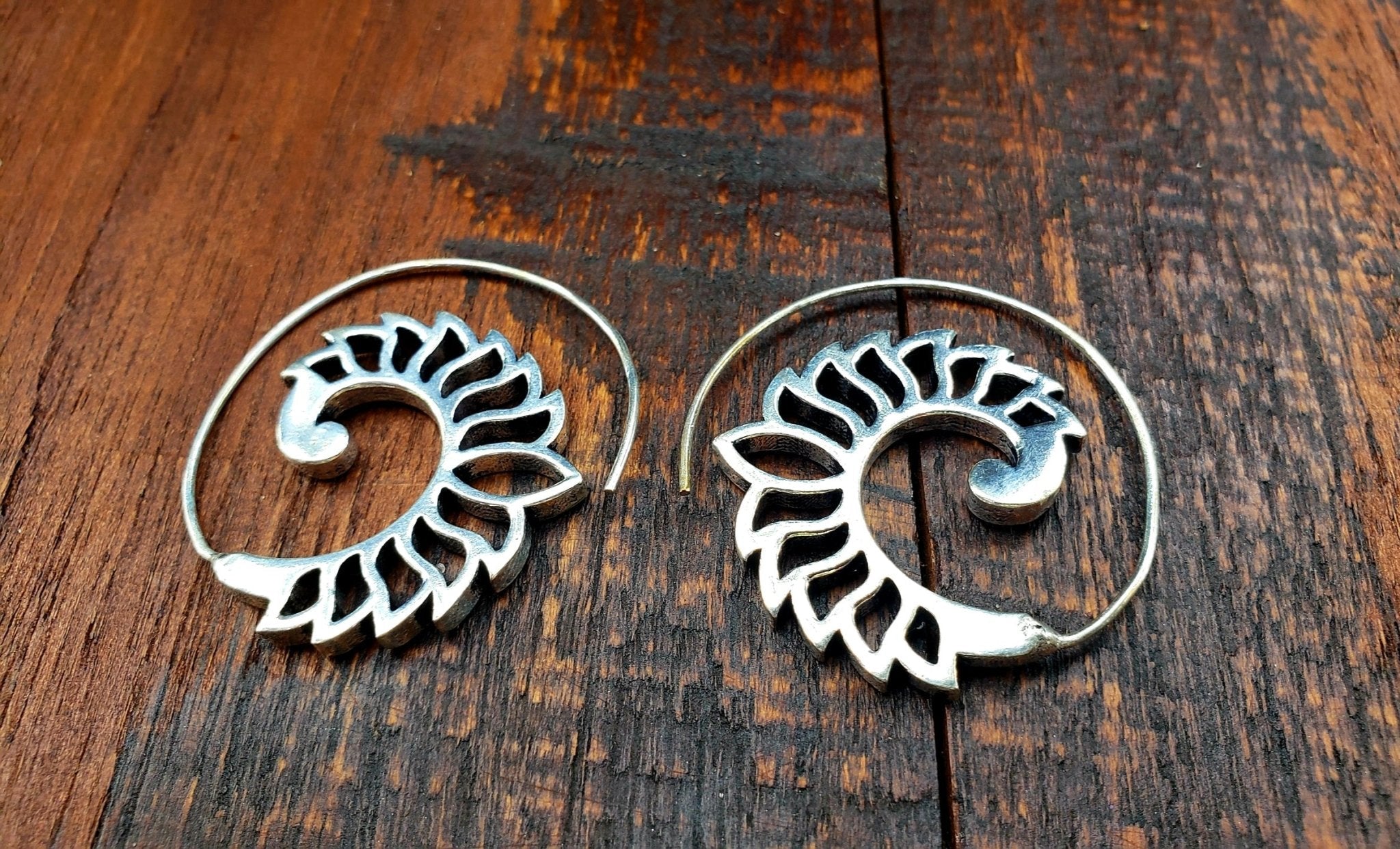 Spiral Wing Threader Earrings