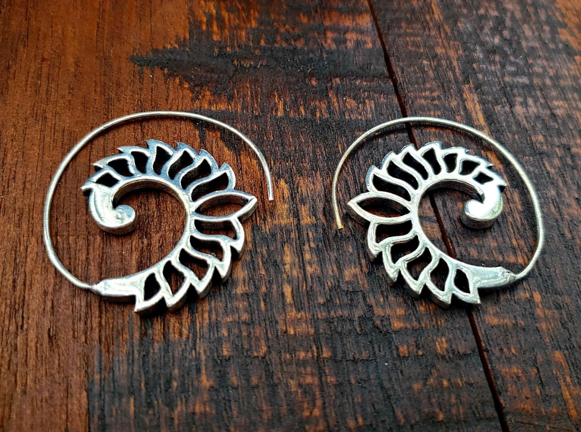 Spiral Wing Threader Earrings